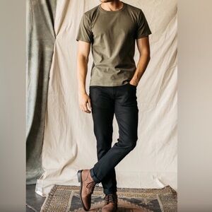 Hiroshi Kato Scissors Slim Tapered Black Raw Selvedge Denim Jeans Size 36